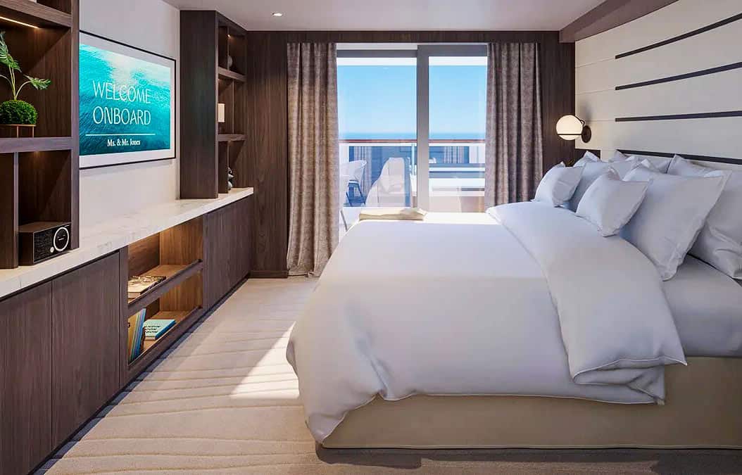 A bedroom that feels like a hotel room on Explora II