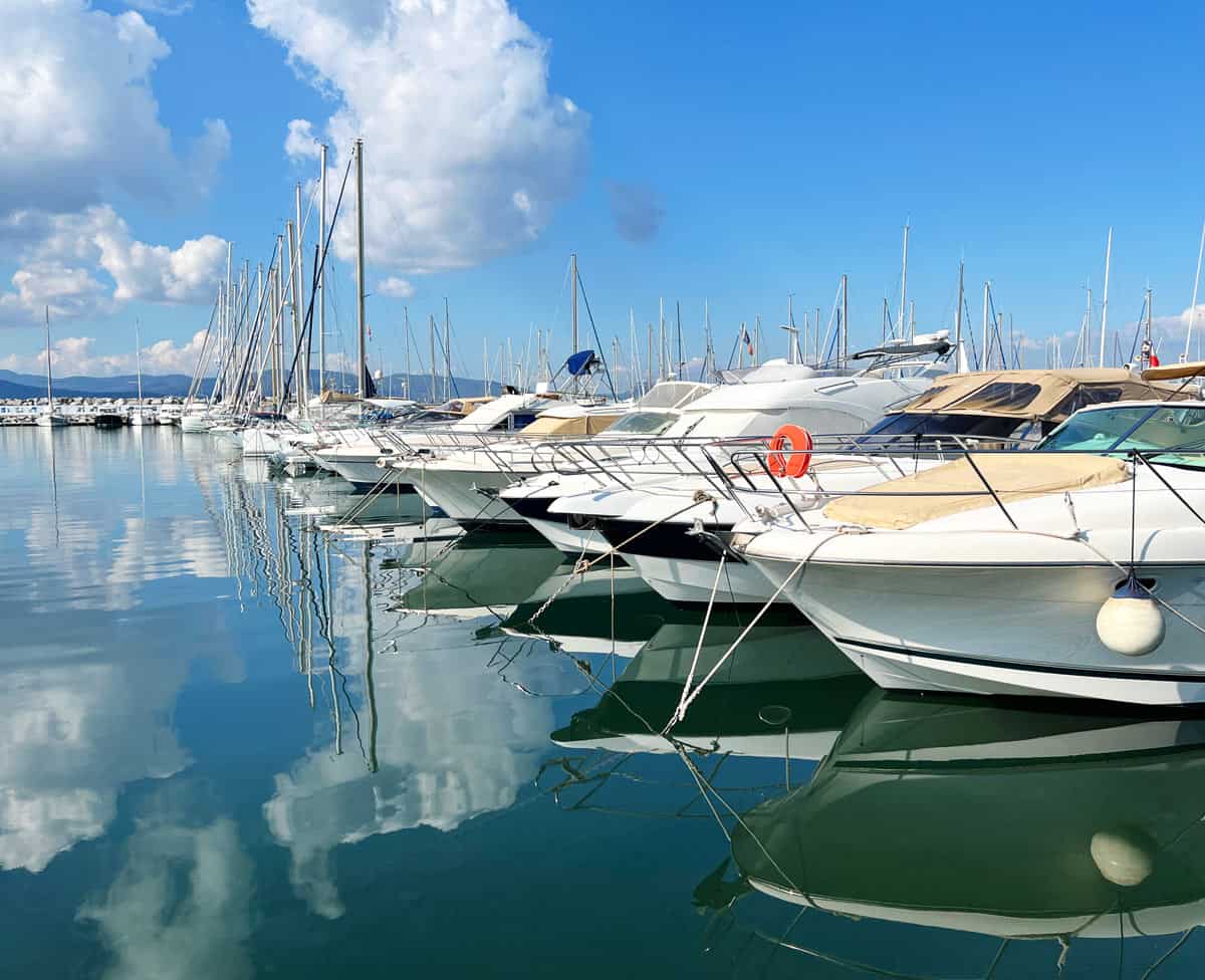 White yachts in Port Santa Lucia