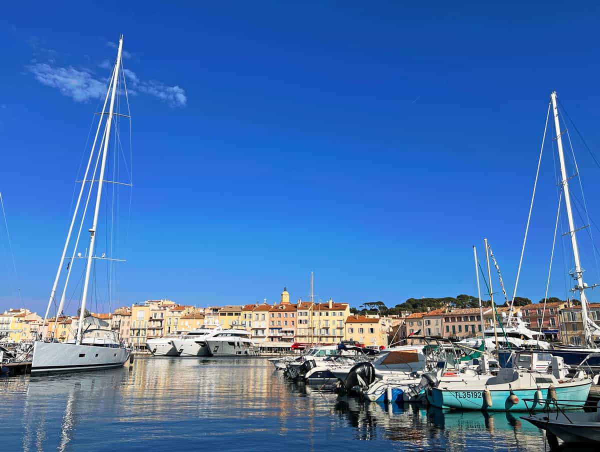 Yachts in Saint-Tropez's harbor