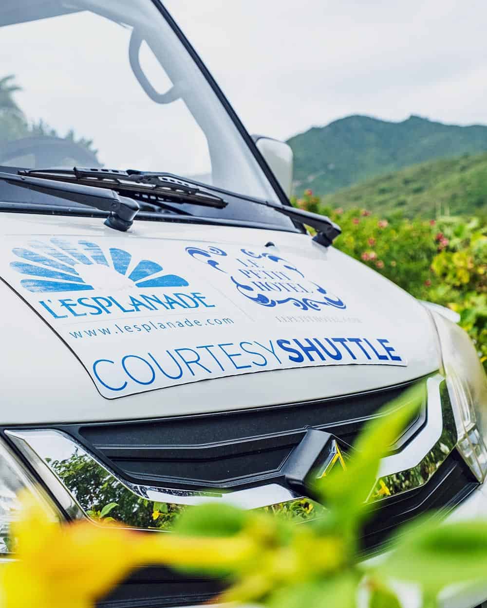 Courtesy shuttle for Le Petit Hotel