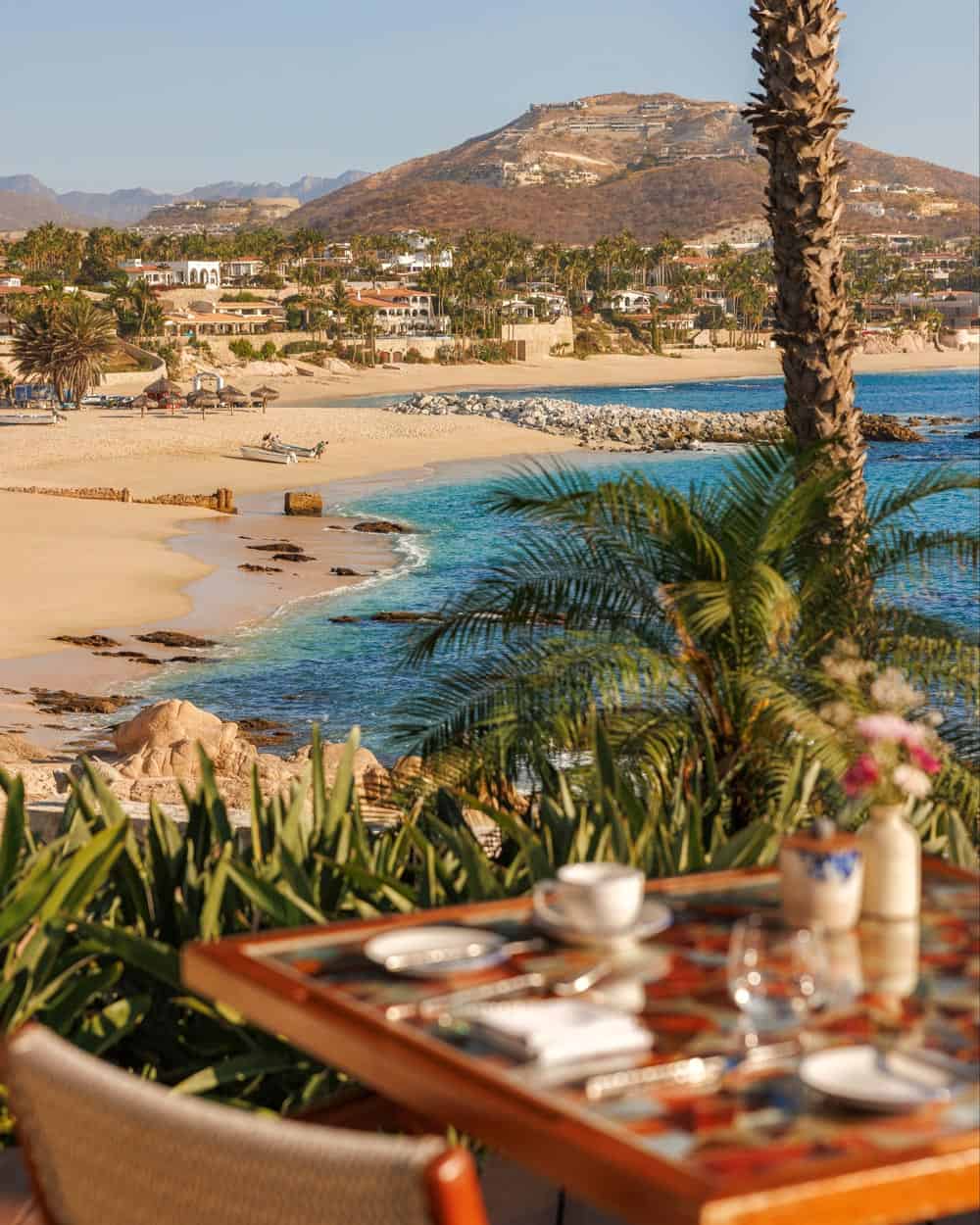 One&Only Palmilla overlooks a lovely sandy beach that's safe for swimming.