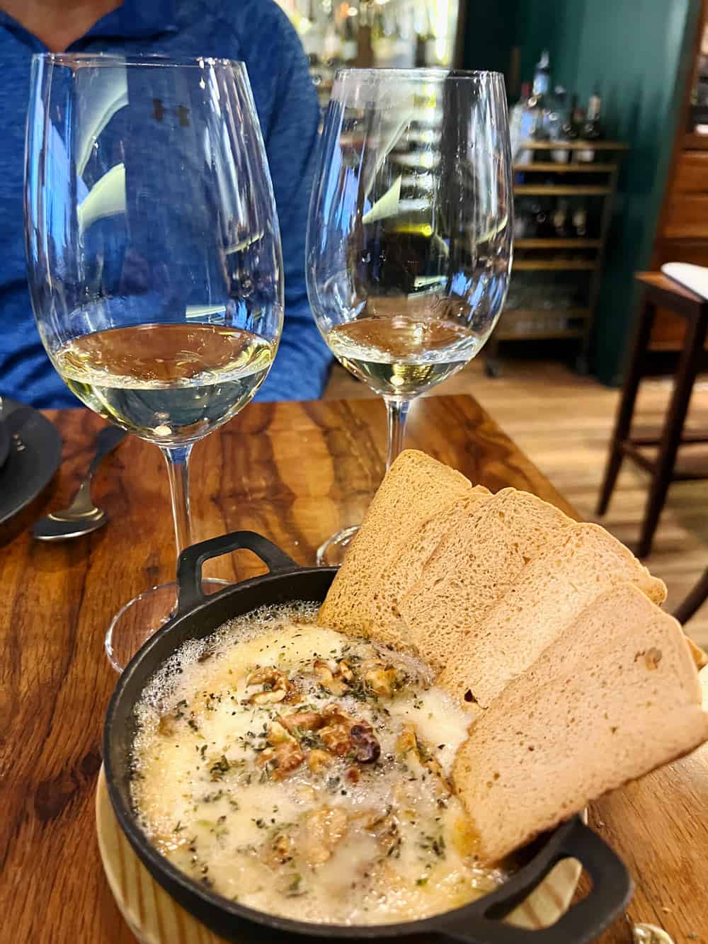 Baked cheese dish at Emotivo