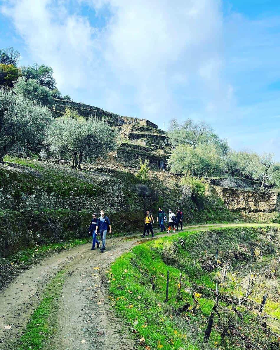 People hiking near Pinhao