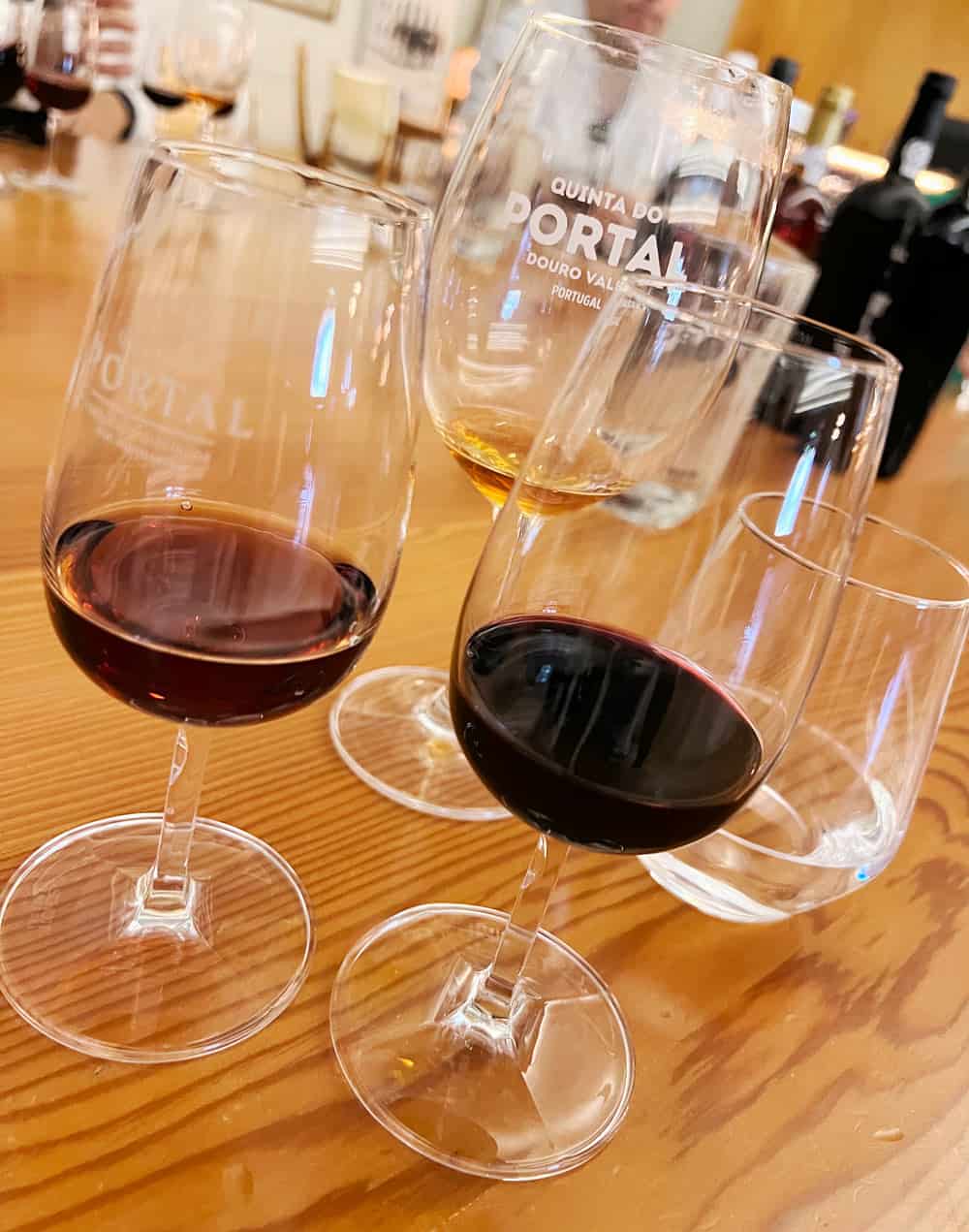Glasses of port