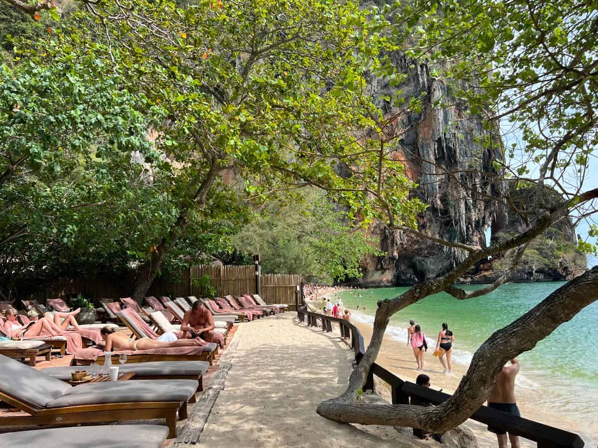 Rayavadee's beach club on lovely Phranang Beach