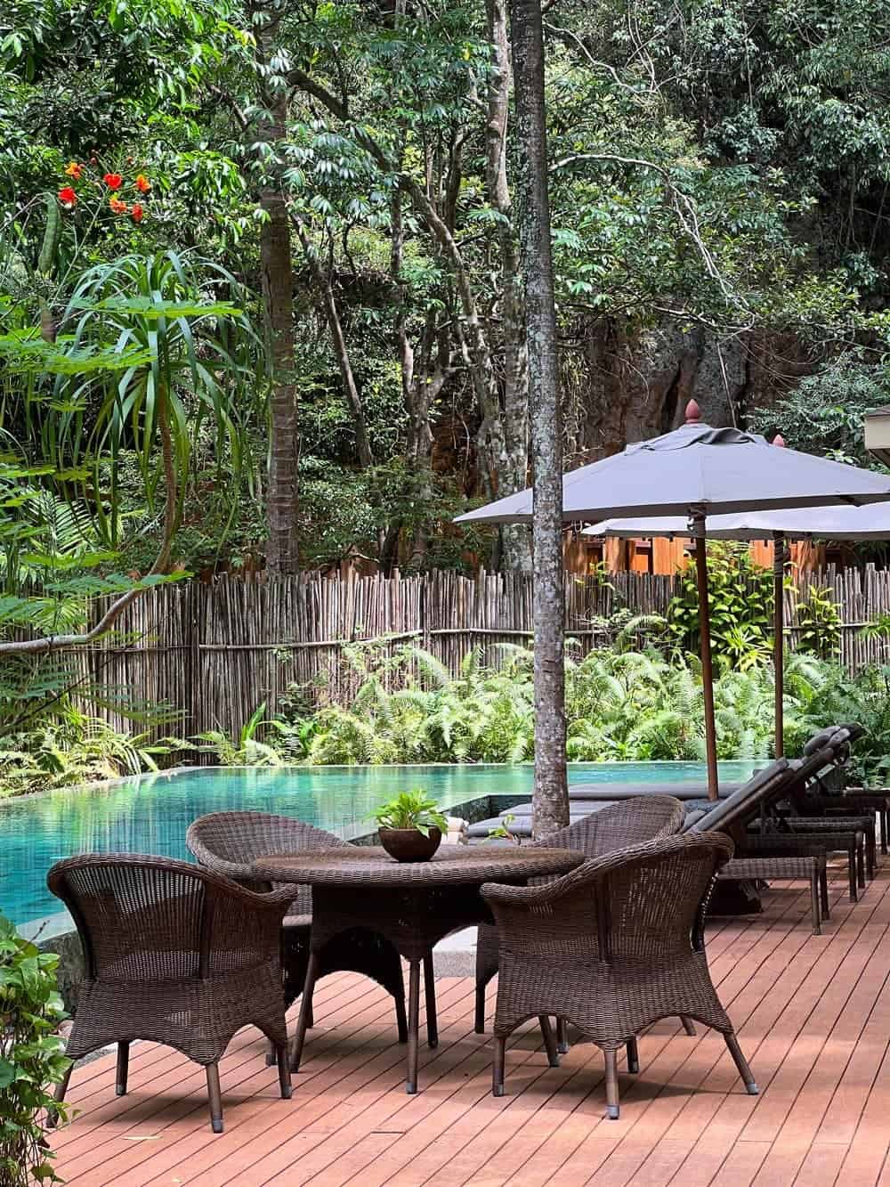 Private pool terrace of Rayavadee pool pavilion