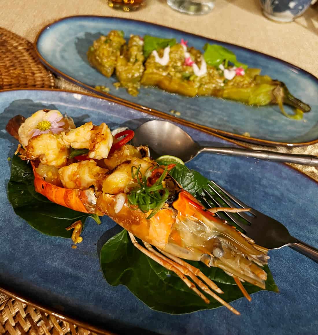 Thai crayfish specialty at Rayavadee's Thai restaurant
