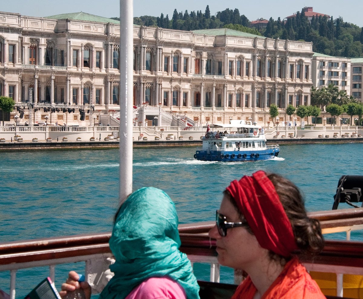 Cruising by Istanbul's Bosphorus Palace