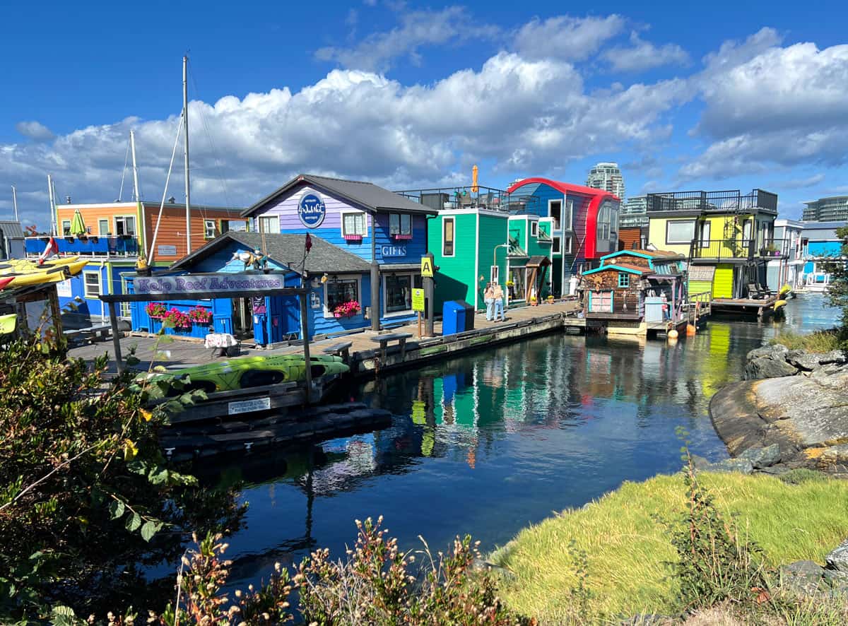 Colorful Fisherman's Wharf in Victoria, BC
