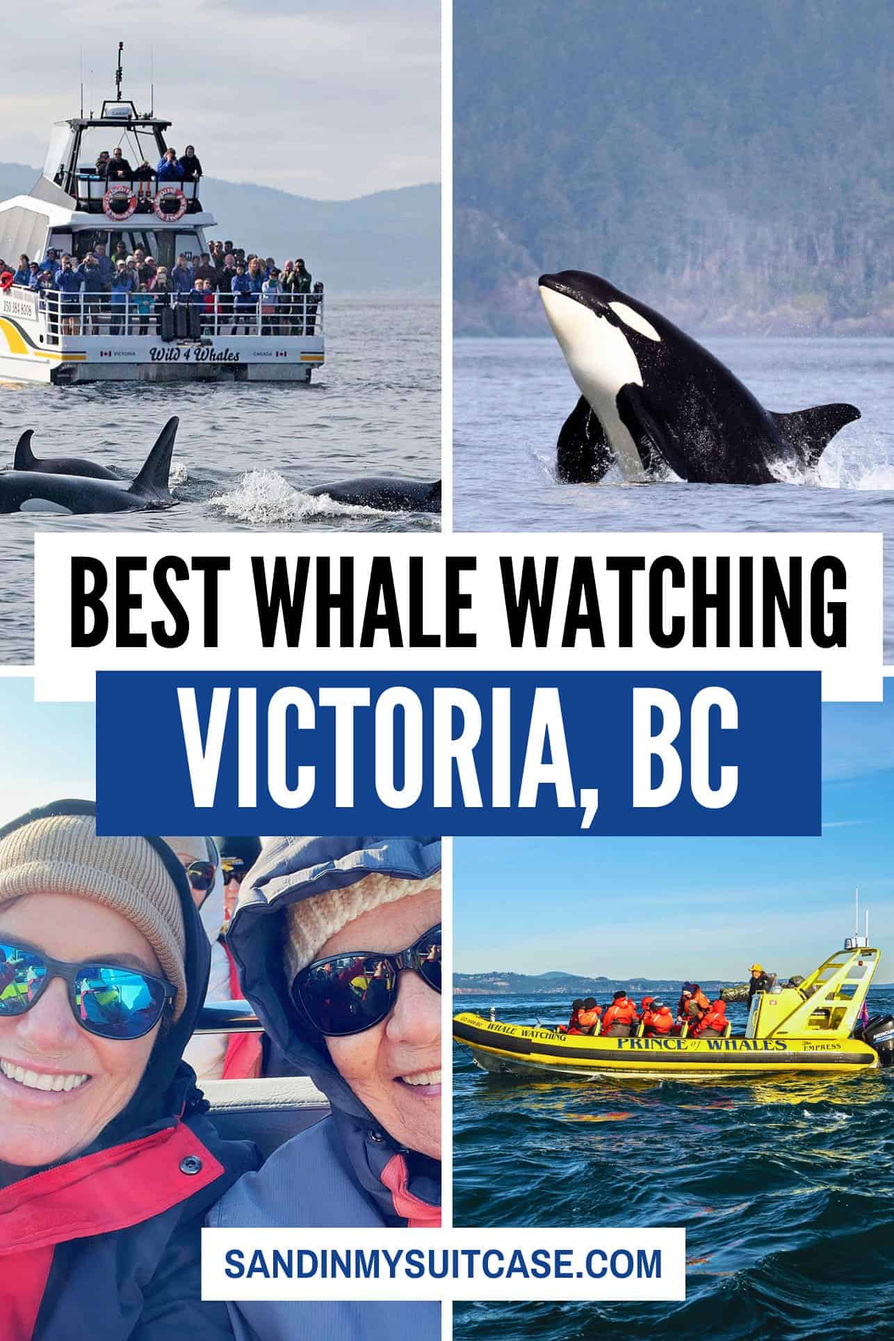 Dreaming of seeing whales in the wild? Go whale watching in Victoria, BC — one of the best places in the world to spot orcas and humpbacks! We’ve done this Victoria whale watching tour twice and loved every minute! Expect close-up wildlife sightings, sea lions at Race Rocks and even the chance to hear whales through hydrophones. Find out when to go, plus tips on choosing the right boat option for you (Zodiac, open speedboat or larger covered catamaran).