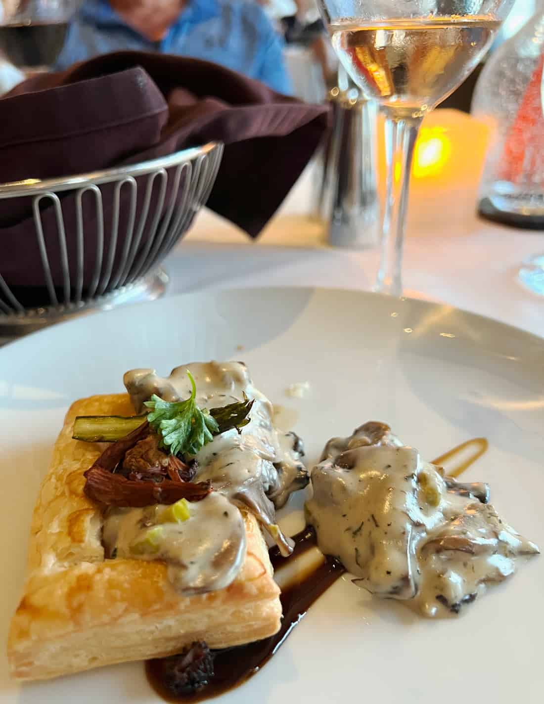 Vol-au-vent for appetizer on Azamara Quest